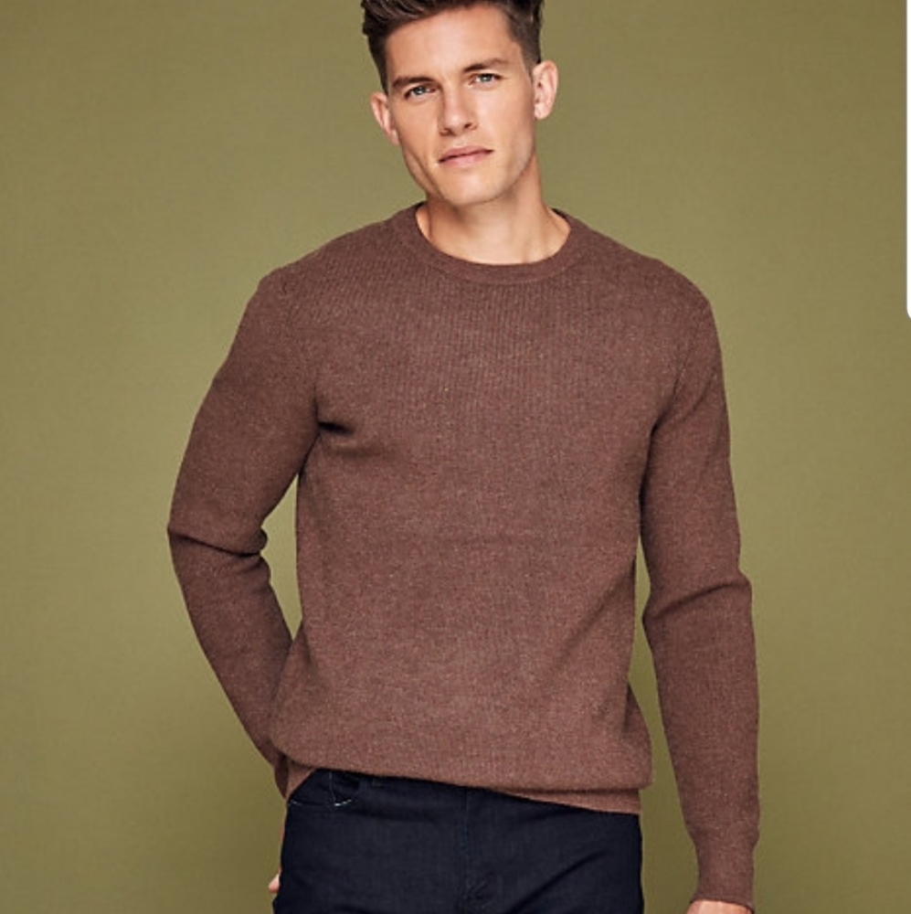 Slim Fit Rib Crew Neck Sweater